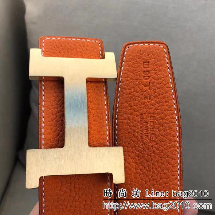 愛馬仕HERMES 專櫃原單 進口TOGO原版皮荔枝紋 高端男士皮帶 HHG1174